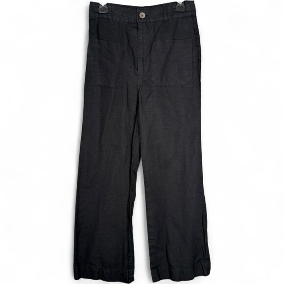 Horses Atelier Linen Blend High Waisted Wide Leg Pants Minimalist Size3  =  US 8 - Picture 1 of 8